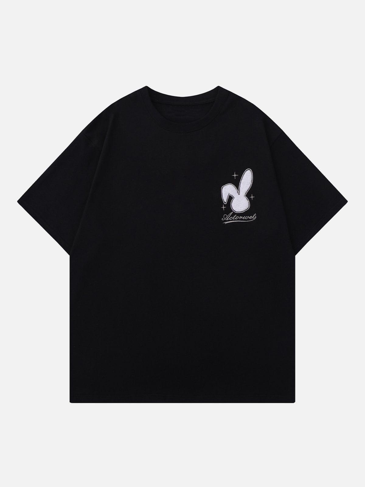 Tntwear® - Flocked Rabbit Print Tee - tntwear1