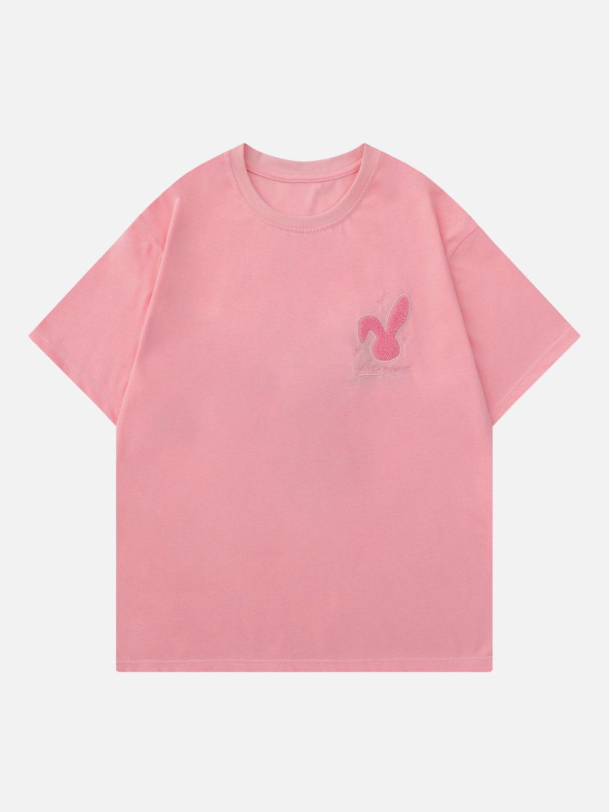 Tntwear® - Flocked Rabbit Print Tee - tntwear1