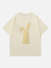 Tntwear® - Flocked Rabbit Print Tee - tntwear1
