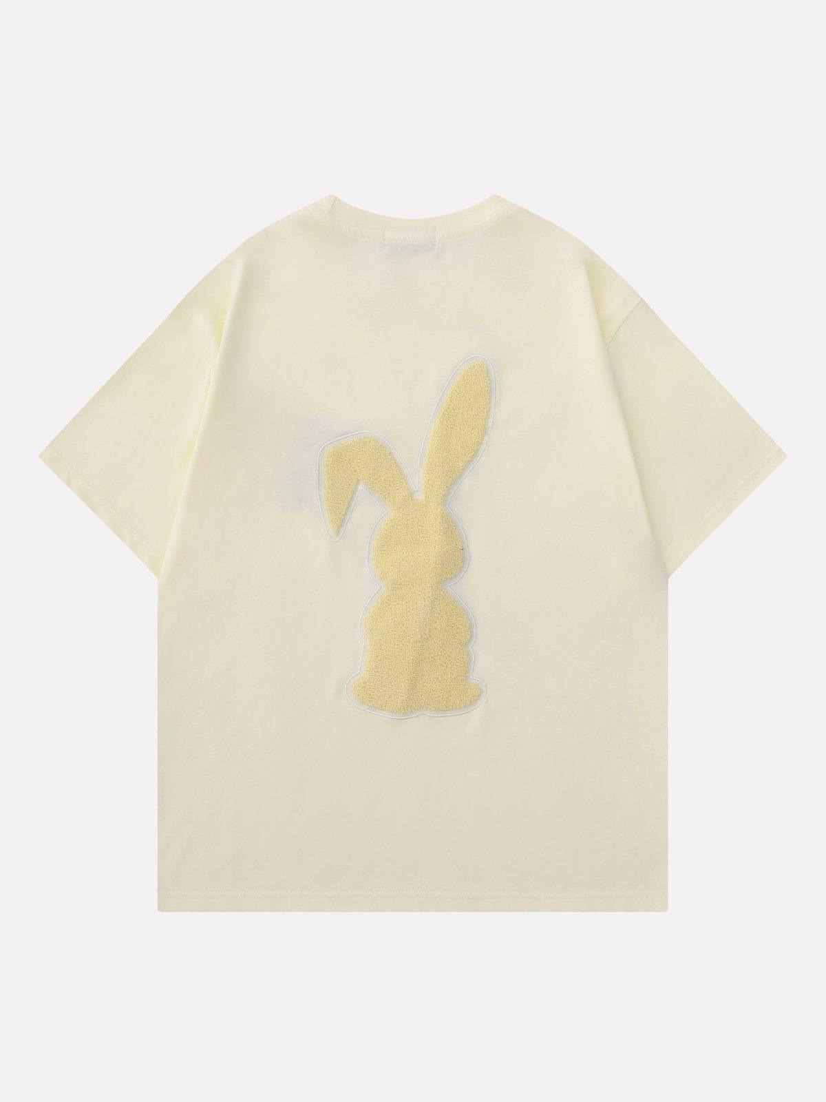 Tntwear® - Flocked Rabbit Print Tee - tntwear1