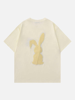 Tntwear® - Flocked Rabbit Print Tee - tntwear1