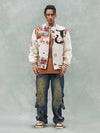 Tntwear® - Forest Style Owl Terry Patch Embroidered Baseball Jersey - tntwear1