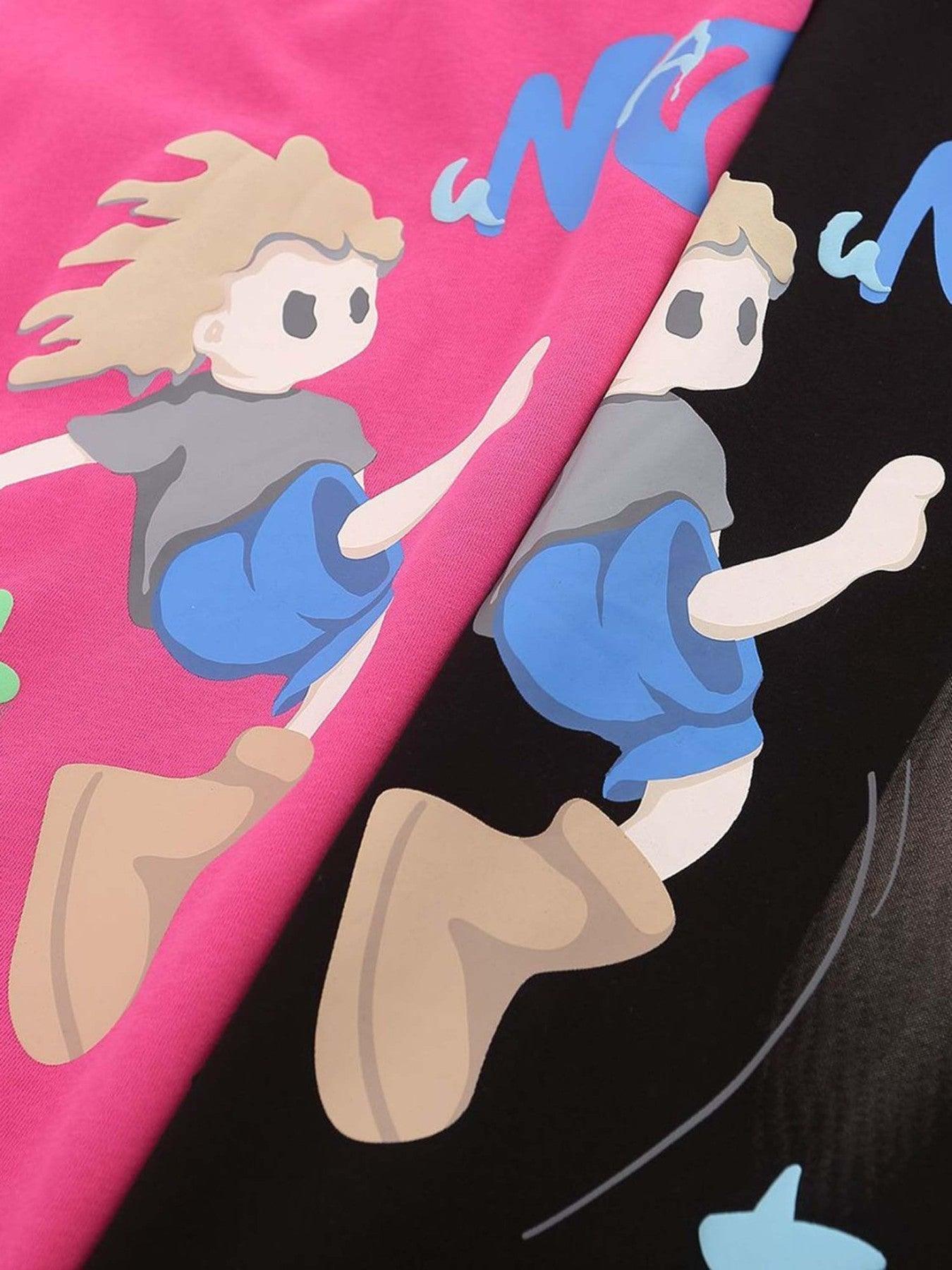 Tntwear® - Fun Cartoon Character Print Hoodie - tntwear1