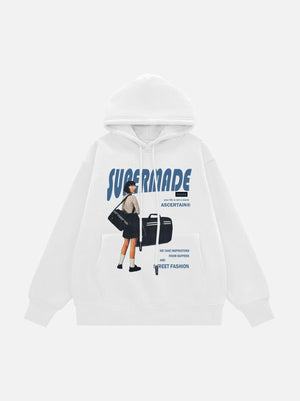 Tntwear® - Fun Girl Printed Fleece Hoodie - tntwear1