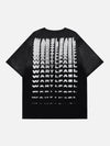 Tntwear® - Fuzzy Full Print Letter Washed Tee - tntwear1