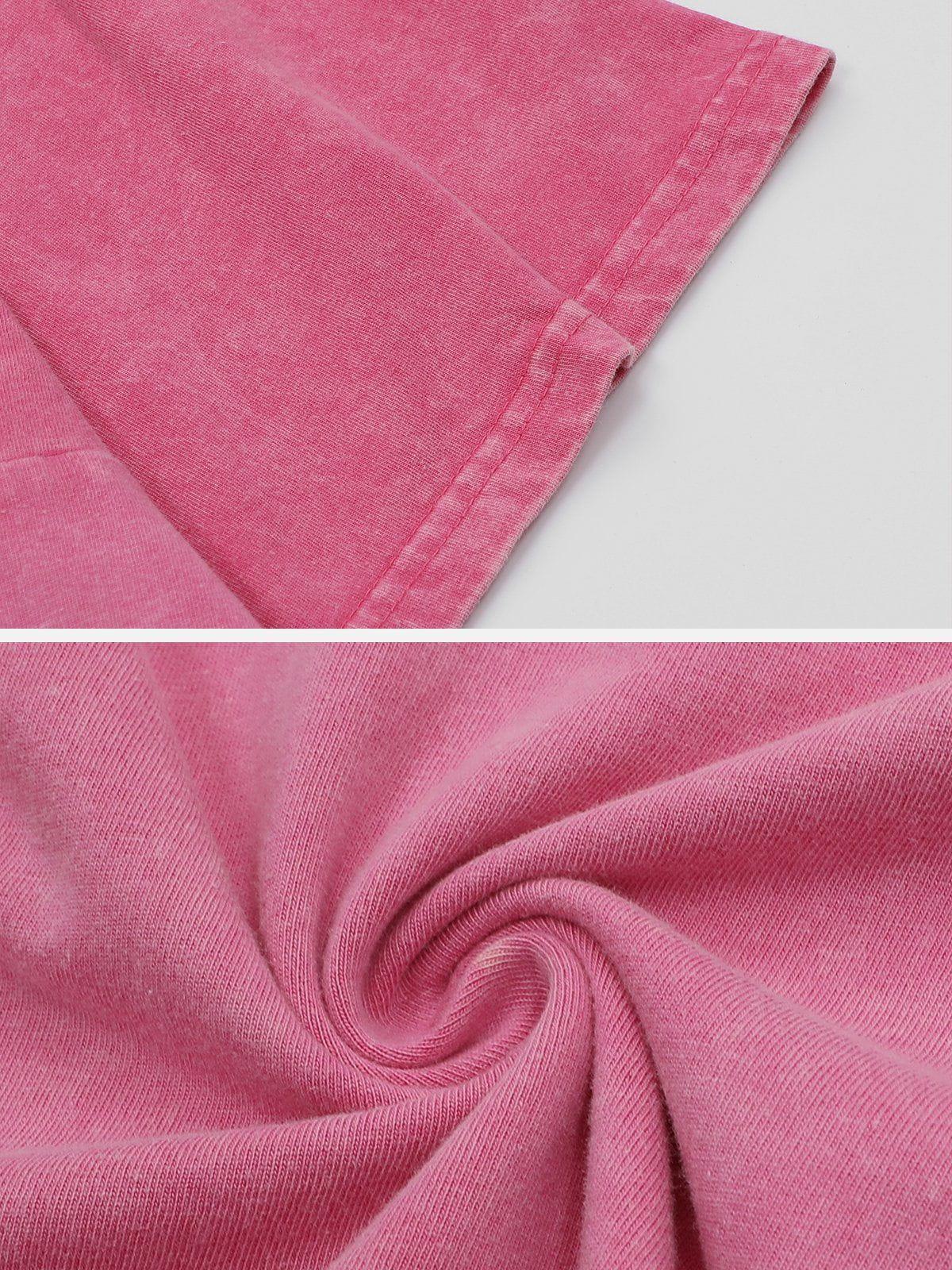 Tntwear® - Gradient Patchwork Polo Collar Tee - tntwear1