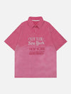 Tntwear® - Gradient Patchwork Polo Collar Tee - tntwear1
