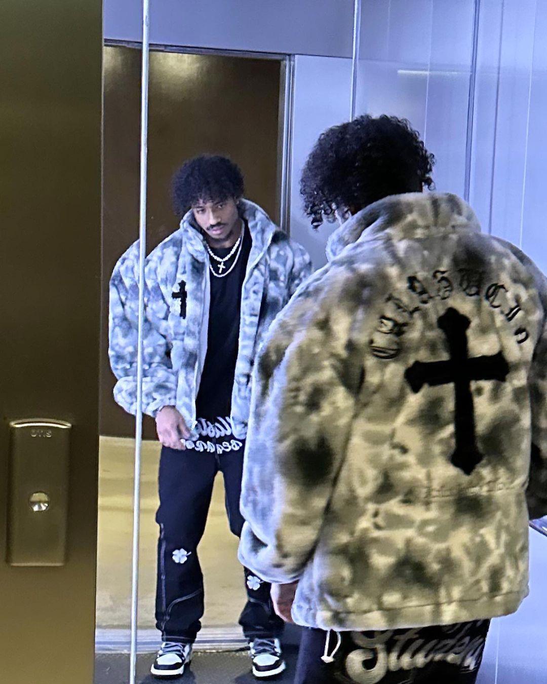 Tntwear® - Gradient Plush Cross Embroidered Lambswool Jacket - 1558 - tntwear1