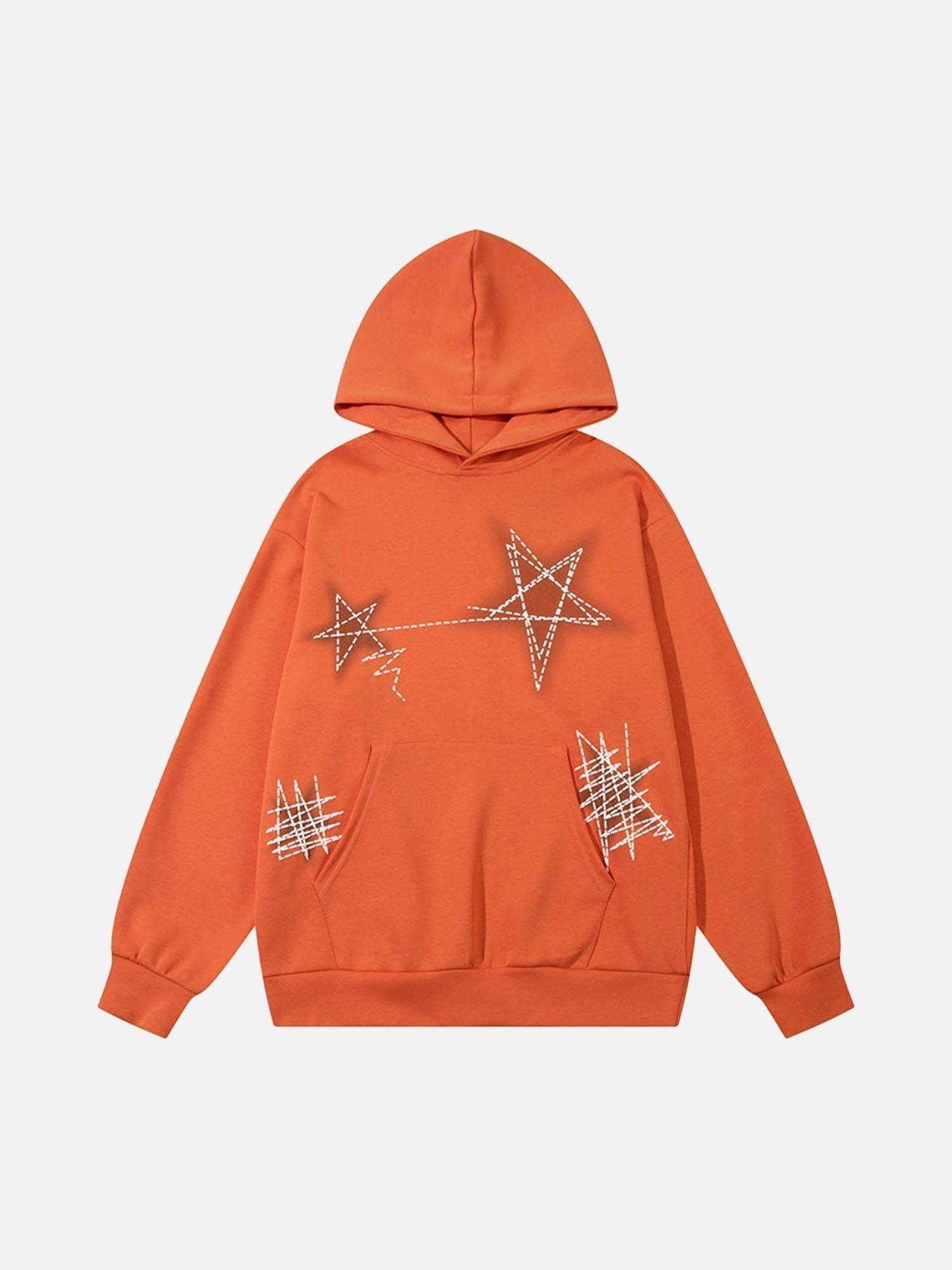 Tntwear® - Graffiti Five-pointed Star Hoodie - tntwear1