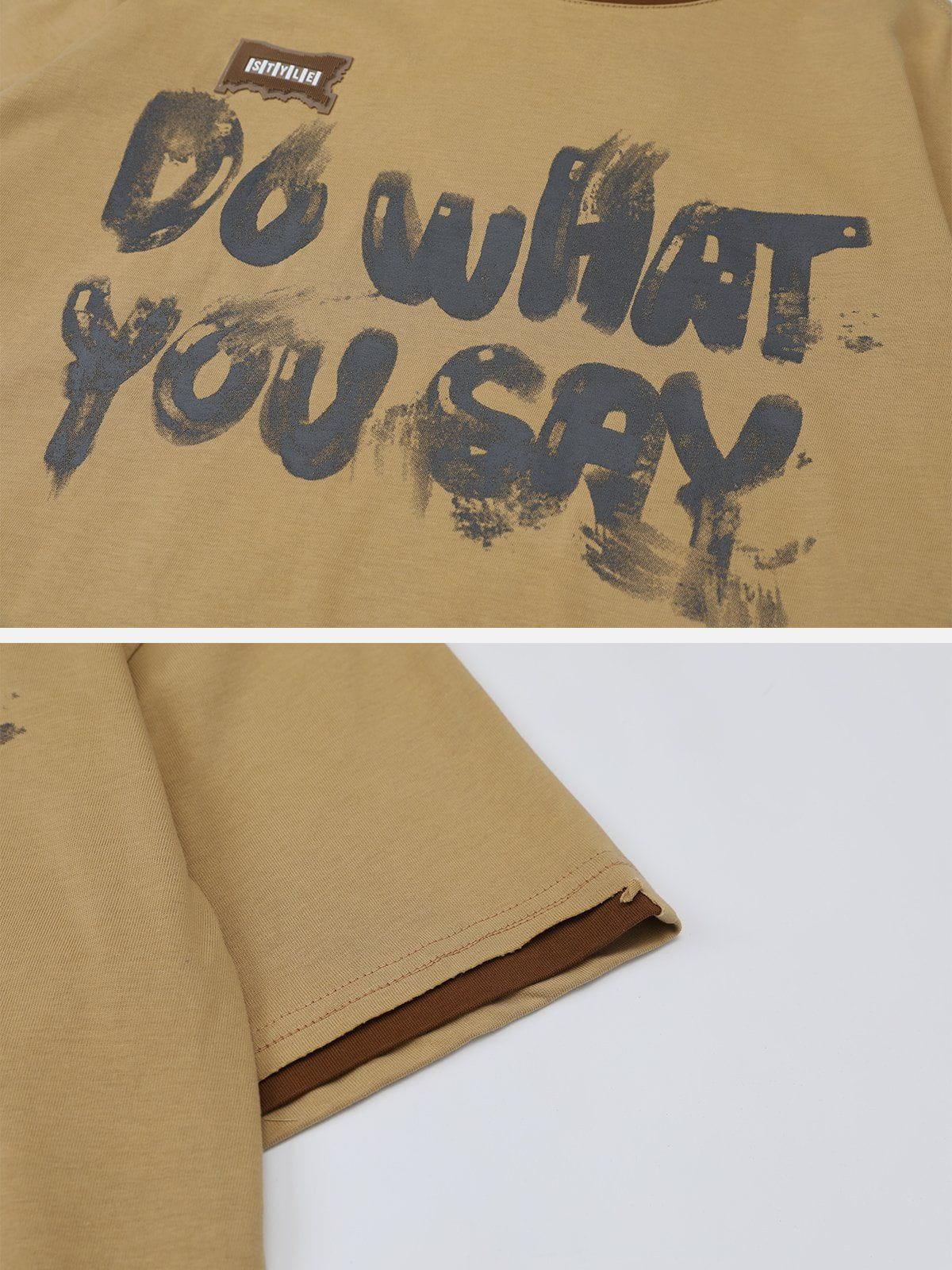 Tntwear® - Graffiti Monogram Print Tee - tntwear1