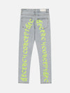 Tntwear® - High Street Letter Embroidered Slim-Fit Skinny Jeans - tntwear1