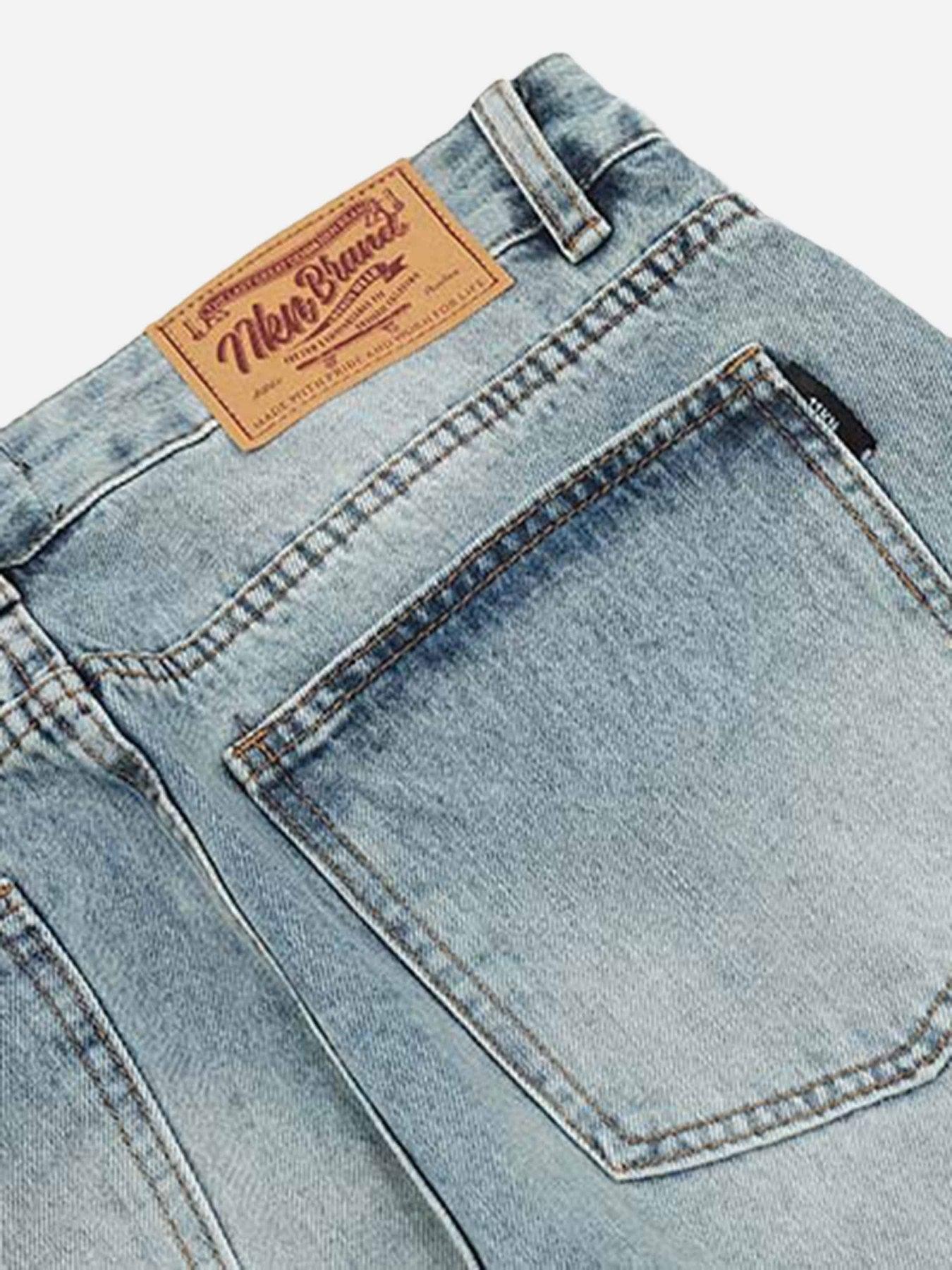 Tntwear® - High Street Ripped Micro Flare Jeans - tntwear1