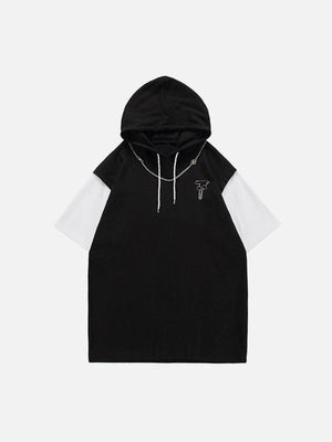 Tntwear® - Hooded Detachable Necklace Tee - tntwear1
