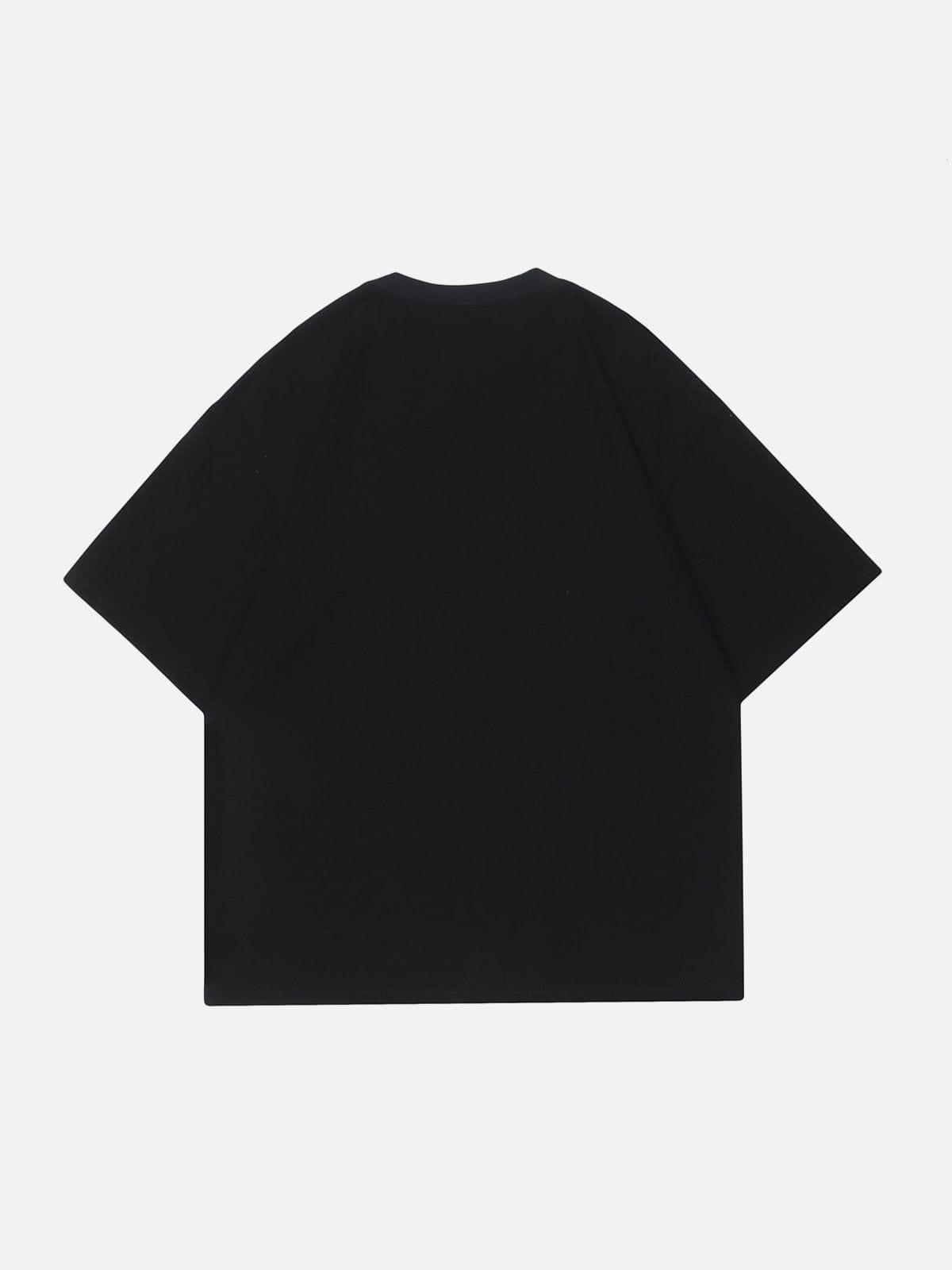 Tntwear® - Letter Embroidered Tassel Tee - tntwear1