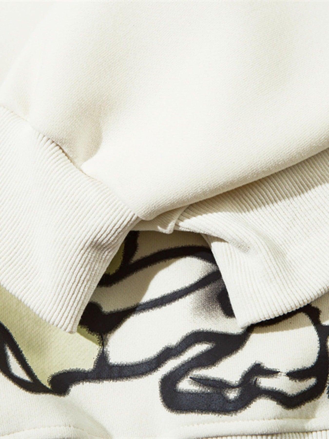 Tntwear® - Line Character Print Hoodie - tntwear1