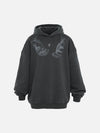 Tntwear® - Monogram Embroidered Hand Print Hoodie - 1876 - tntwear1