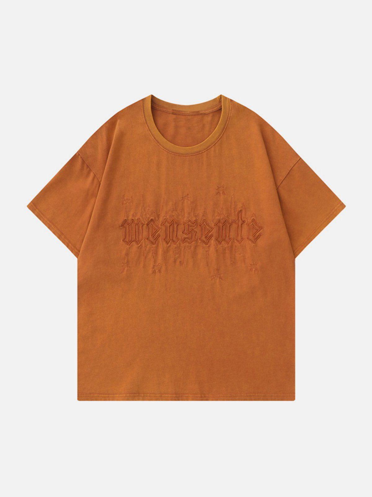 Tntwear® - Monogram Embroidered Solid Tee - tntwear1