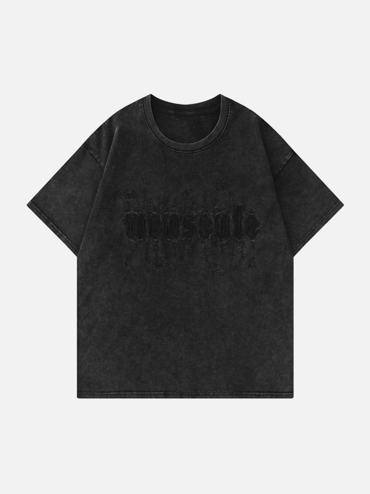 Tntwear® - Monogram Embroidered Solid Tee - tntwear1