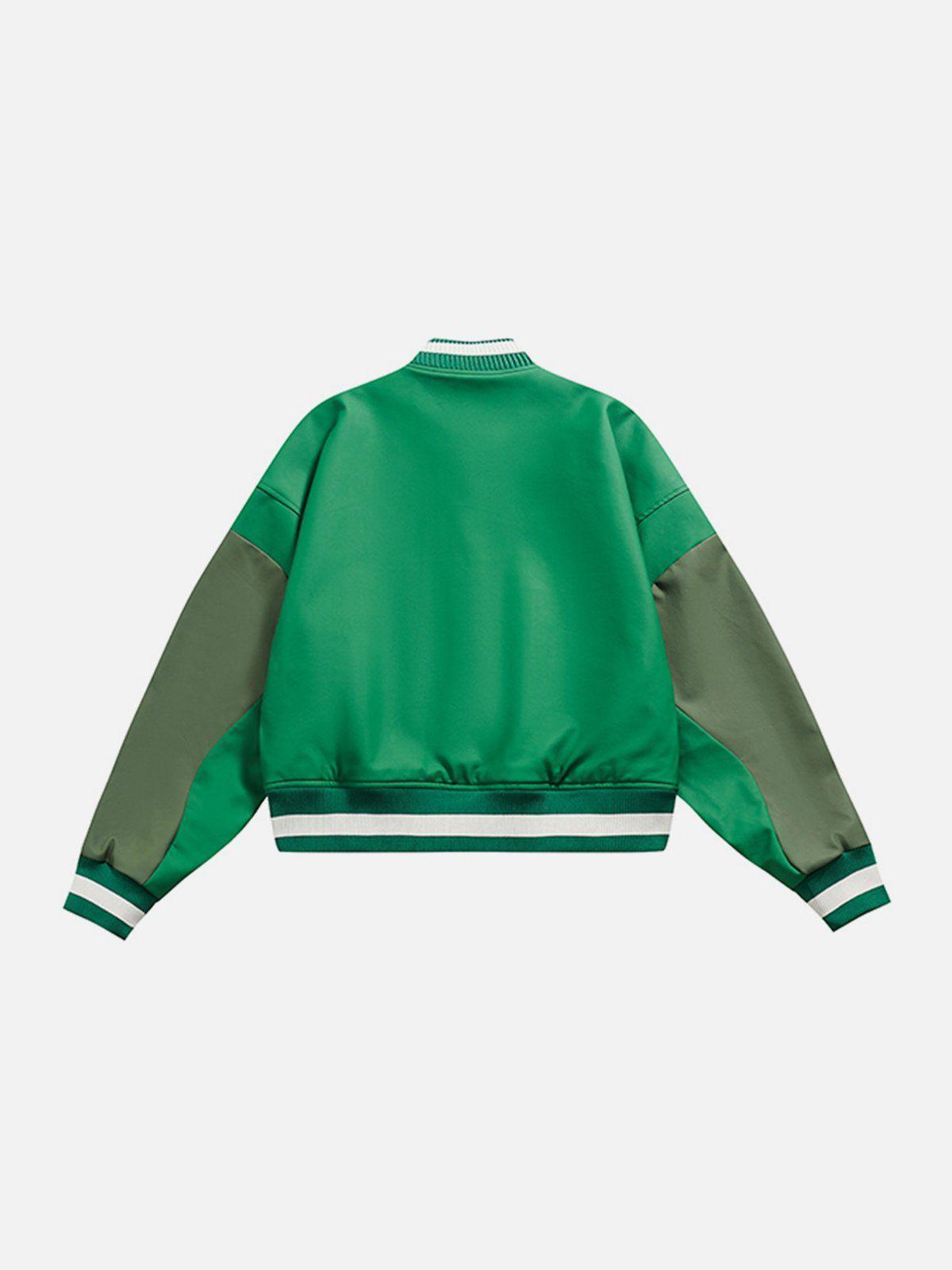 Tntwear® - Multicolor Patchwork PU Leather Jackets - tntwear1