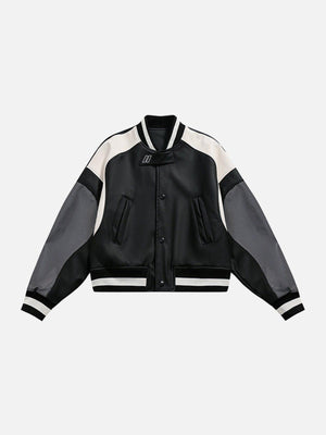 Tntwear® - Multicolor Patchwork PU Leather Jackets - tntwear1
