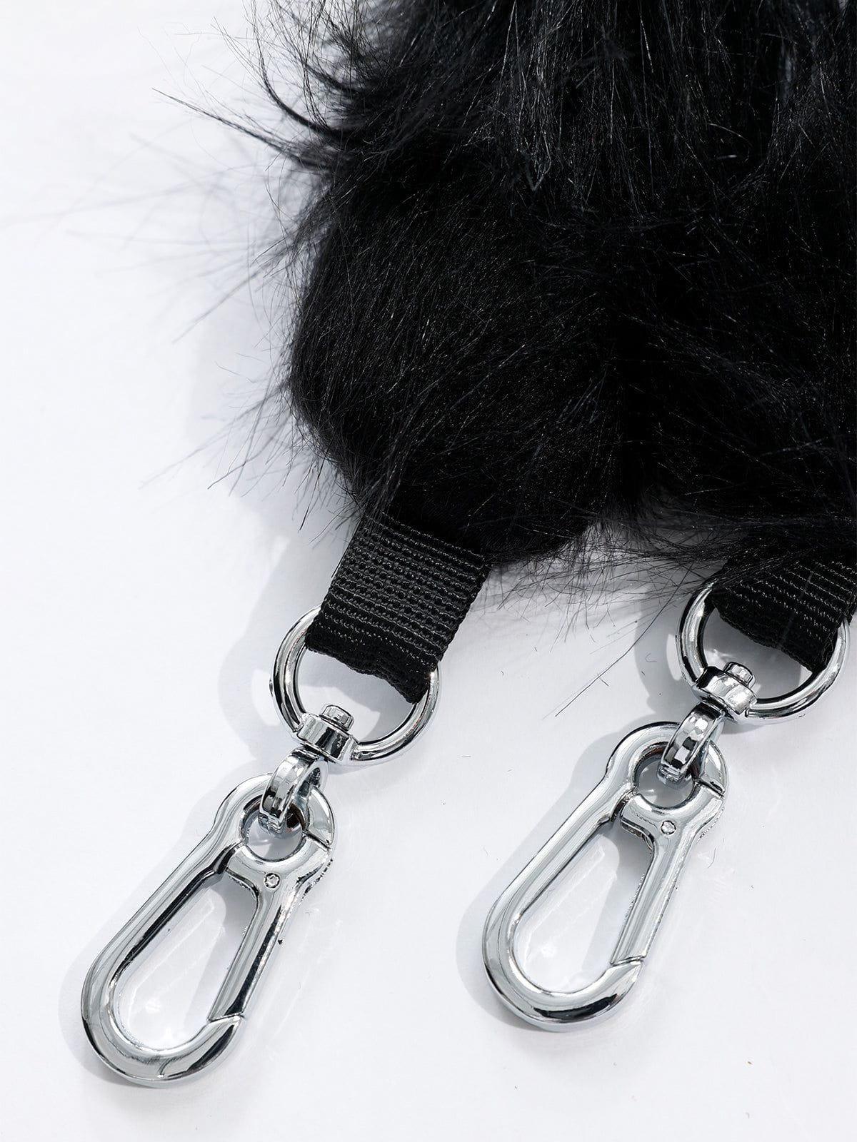 Tntwear® - Original Black Plush Aloof Cat Phone Wallet - tntwear1