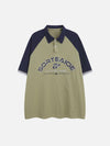 Tntwear® - Patchwork Clash Polo Collar Tee - tntwear1