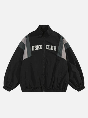 Tntwear® - Patchwork Contrasting Windbreaker Jacket - tntwear1