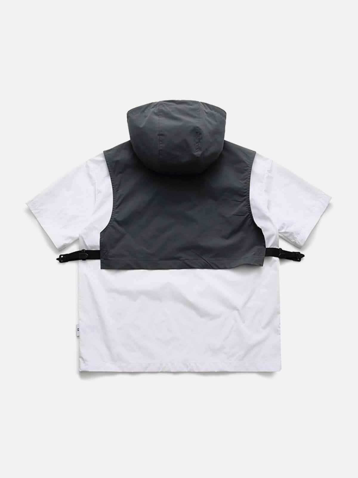 Tntwear® - Patchwork Vest Hooded Tee - tntwear1