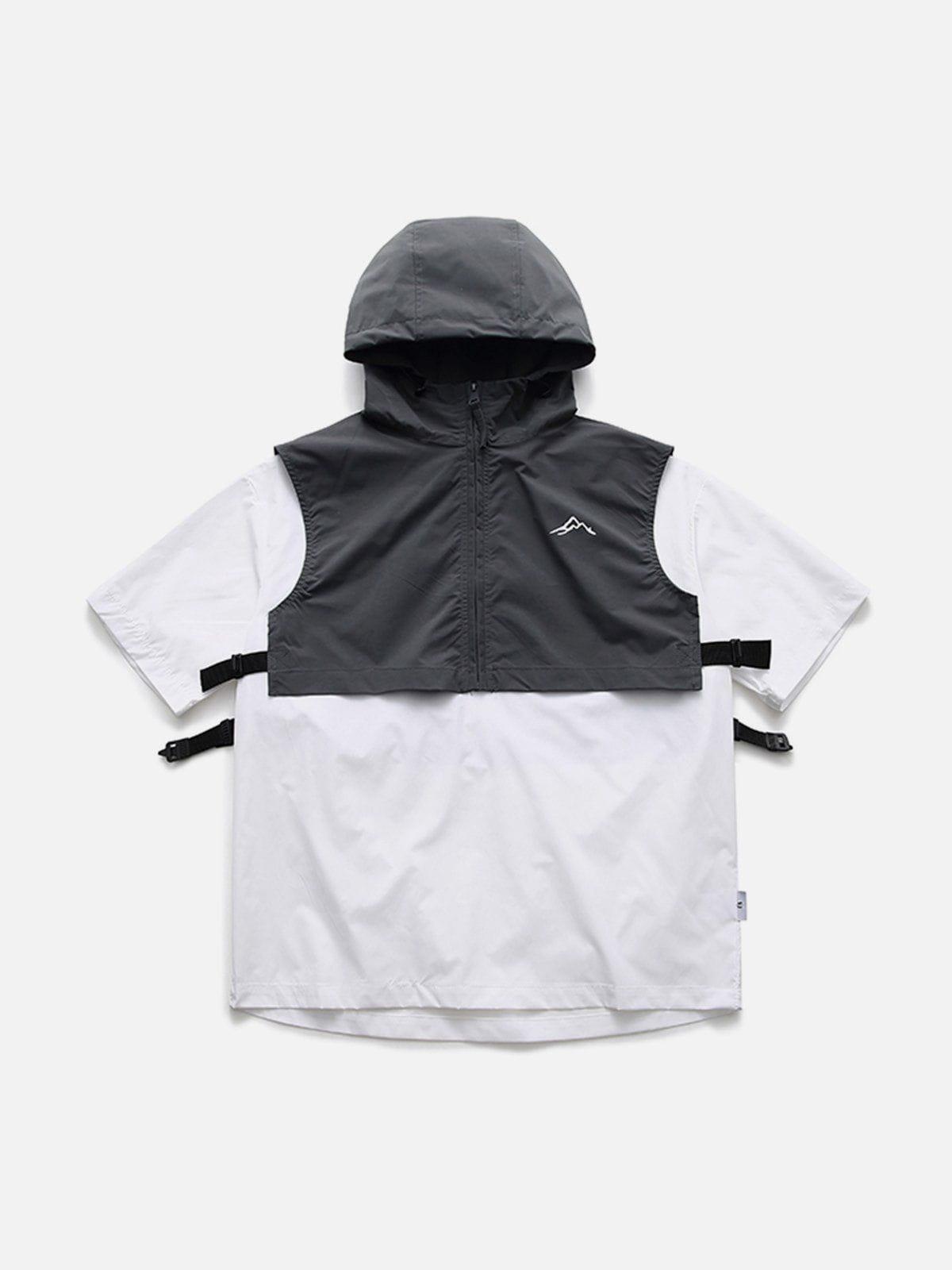 Tntwear® - Patchwork Vest Hooded Tee - tntwear1