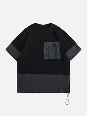 Tntwear® - Patchwork Zip Up Pocket Tee - tntwear1