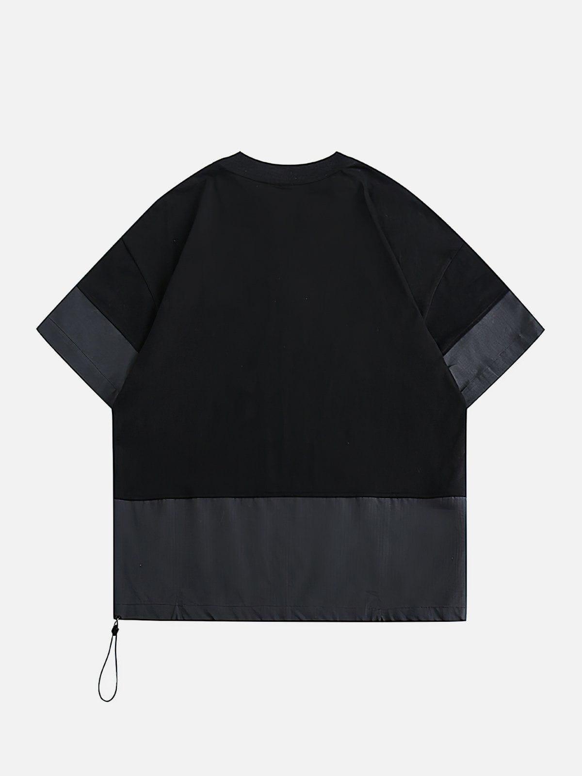 Tntwear® - Patchwork Zip Up Pocket Tee - tntwear1