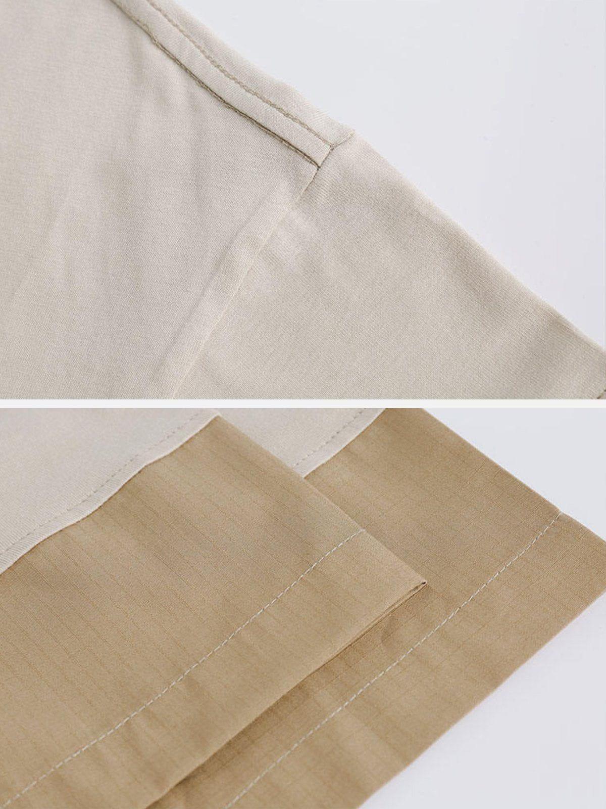 Tntwear® - Patchwork Zip Up Pocket Tee - tntwear1