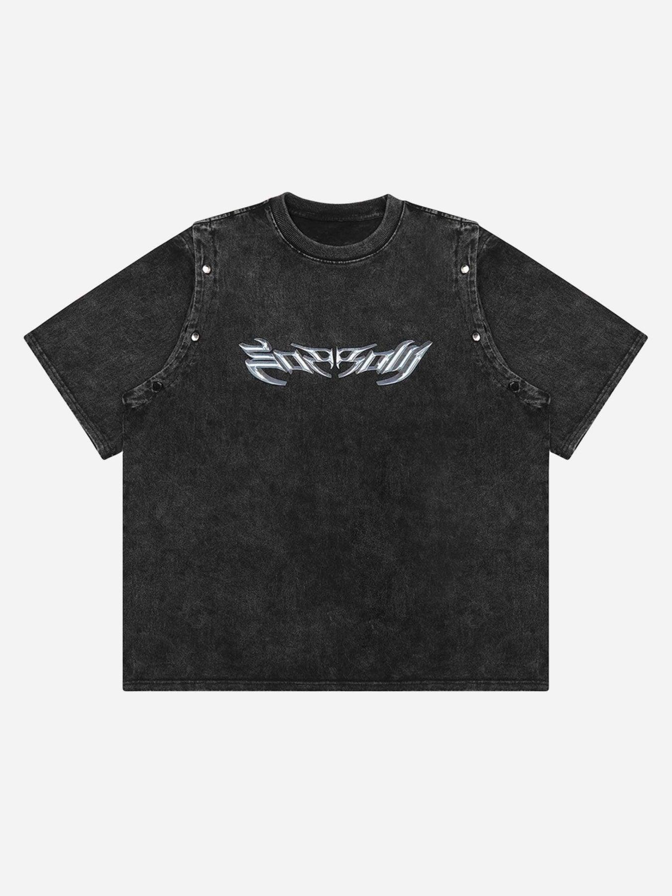 Tntwear® - Punk Personality Alphabet T-shirt - 1652 - tntwear1