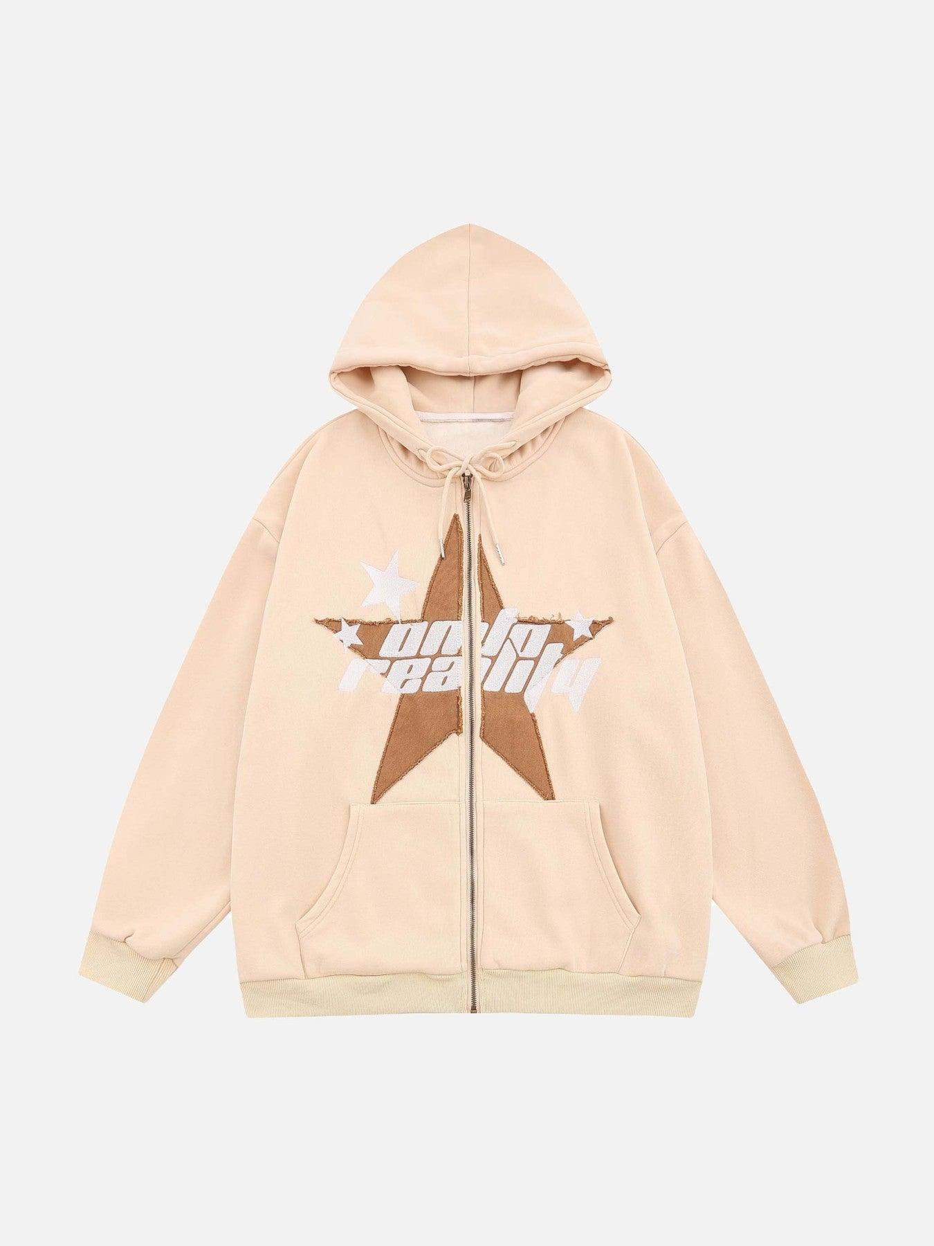 Tntwear® - Retro Letter Print Hoodie - tntwear1