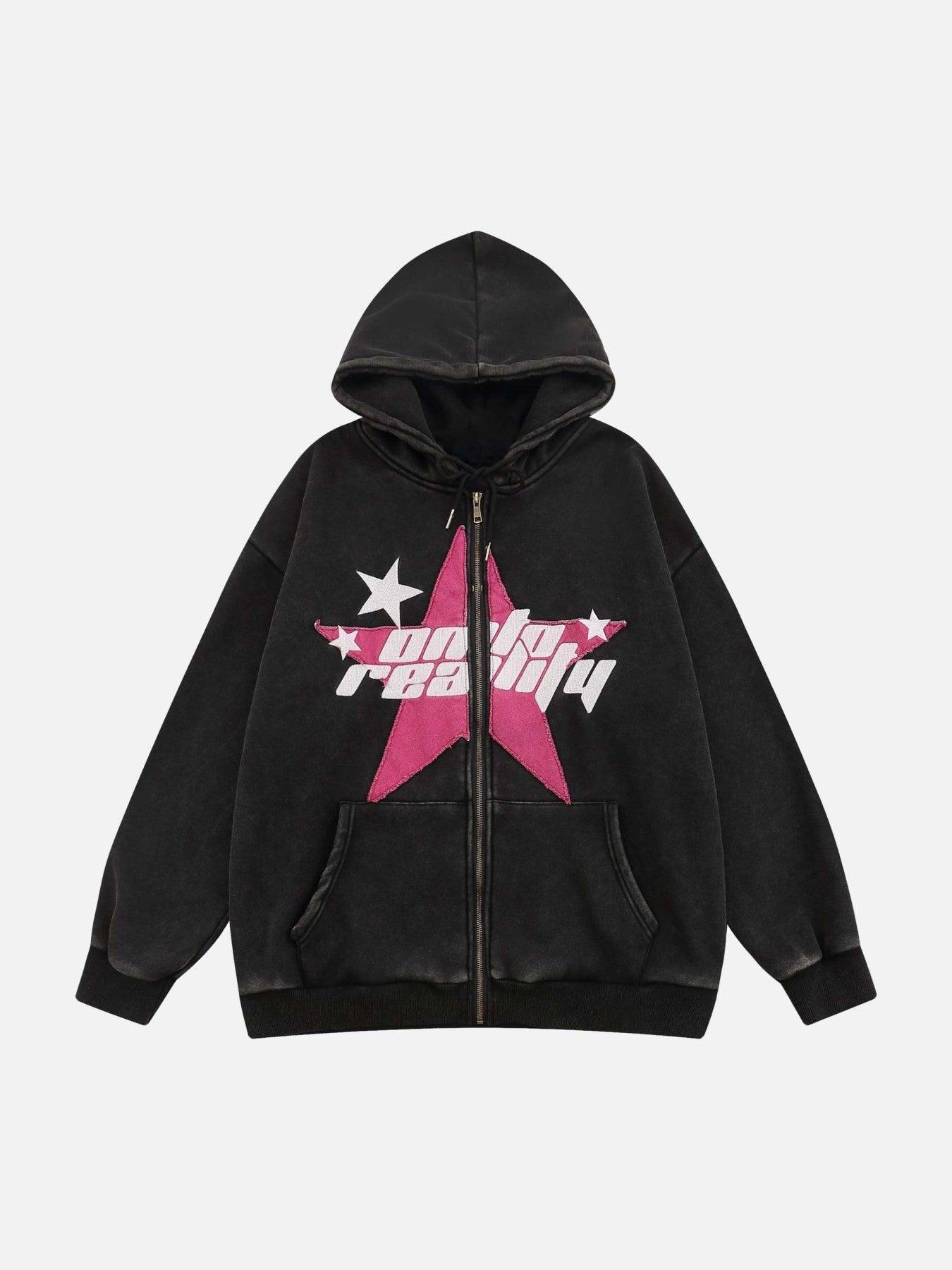 Tntwear® - Retro Letter Print Hoodie - tntwear1