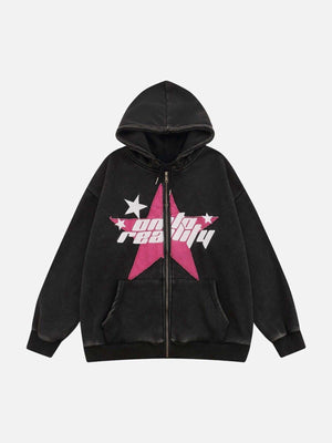 Tntwear® - Retro Letter Print Hoodie - tntwear1