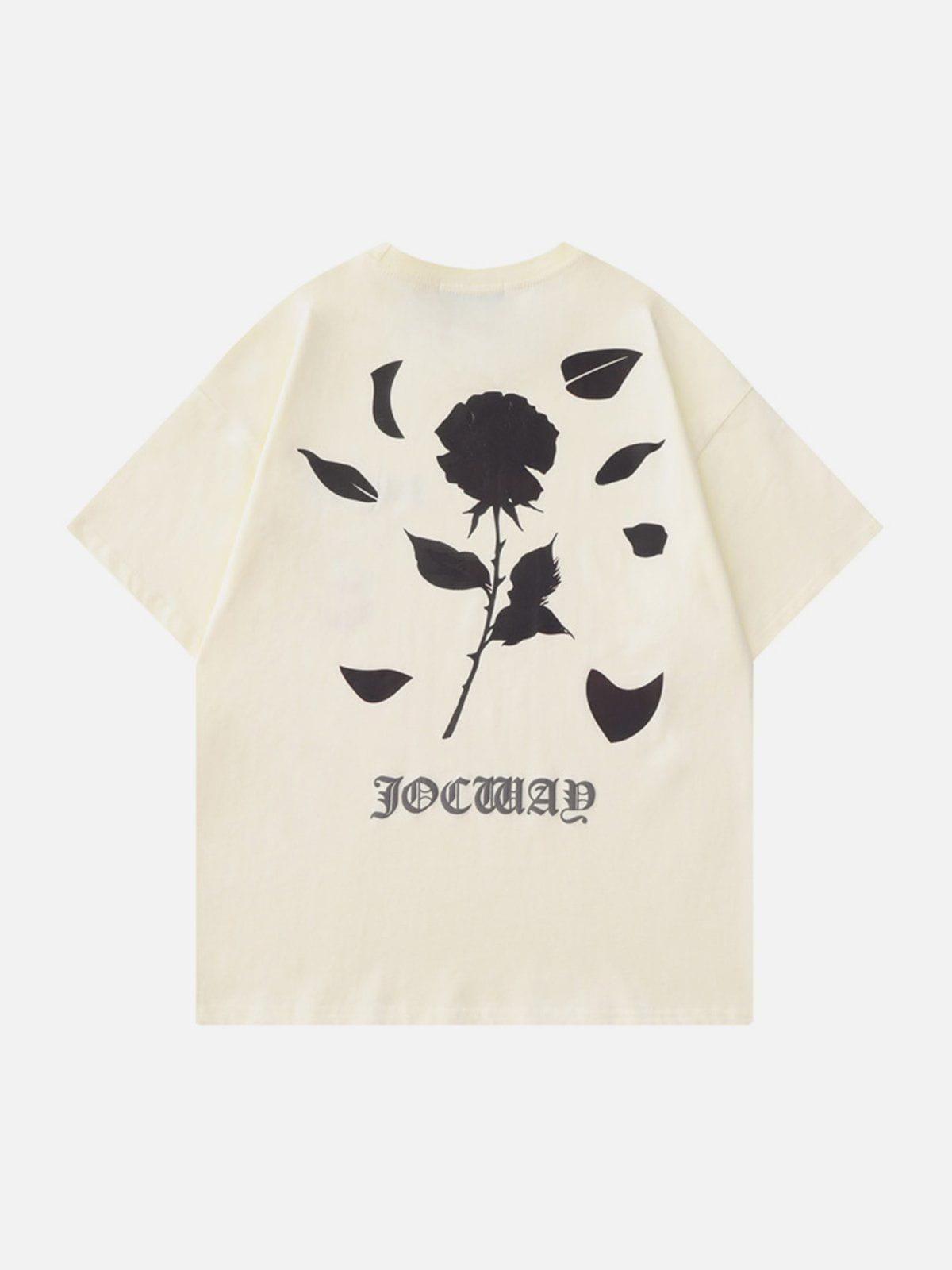 Tntwear® - Rose Temperature Change Print Tee - tntwear1