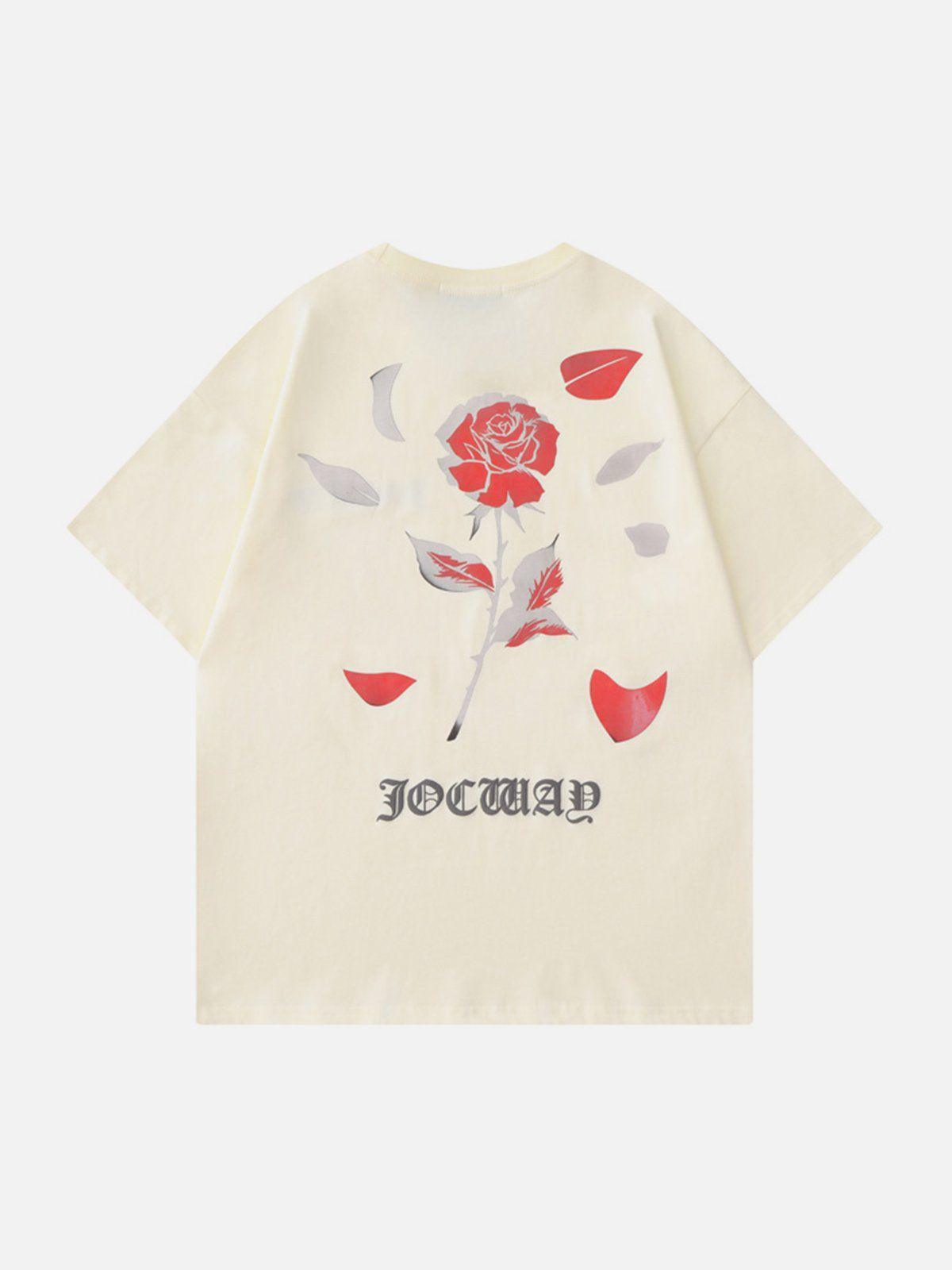 Tntwear® - Rose Temperature Change Print Tee - tntwear1