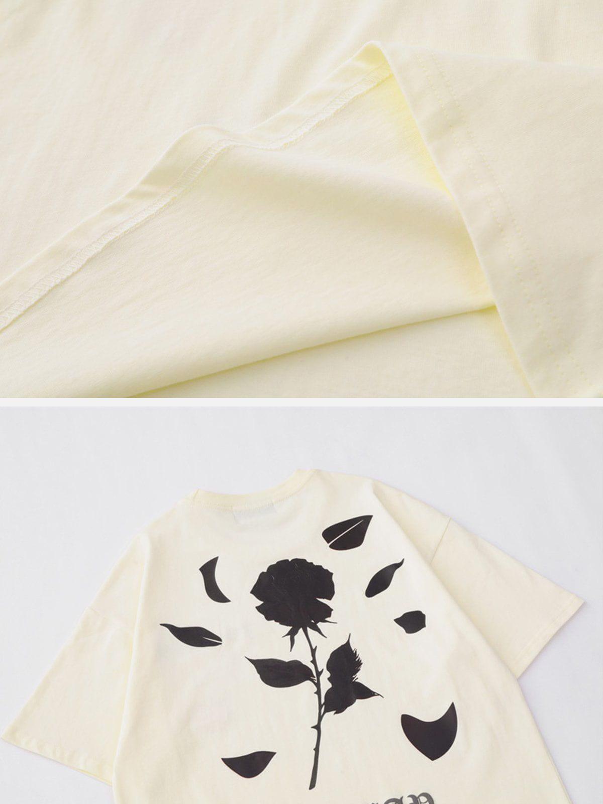 Tntwear® - Rose Temperature Change Print Tee - tntwear1