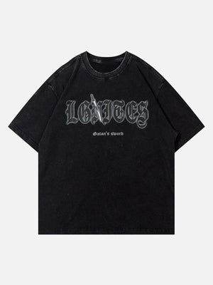 Tntwear® - Skeleton Elements Print Washed Tee - tntwear1