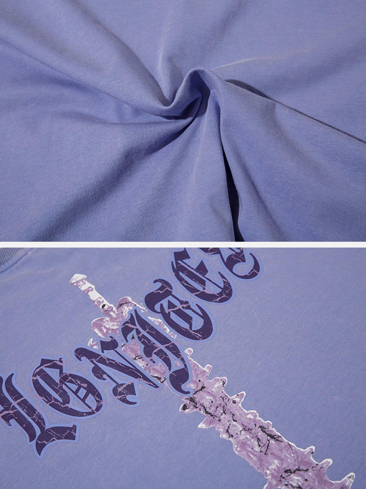 Tntwear® - Skeleton Elements Print Washed Tee - tntwear1
