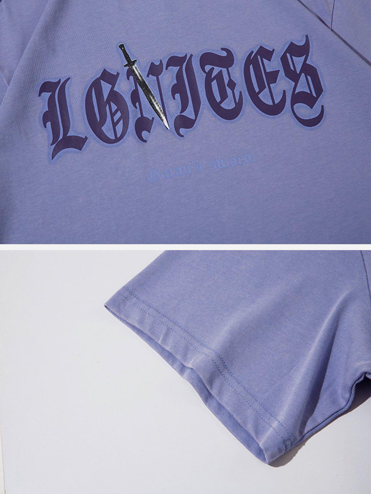 Tntwear® - Skeleton Elements Print Washed Tee - tntwear1