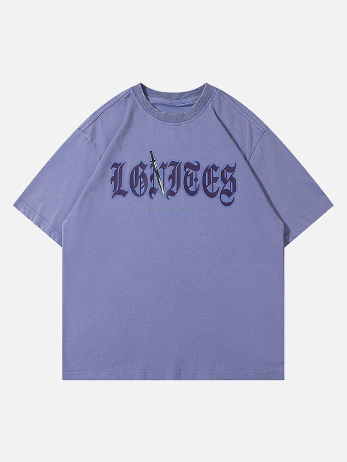 Tntwear® - Skeleton Elements Print Washed Tee - tntwear1