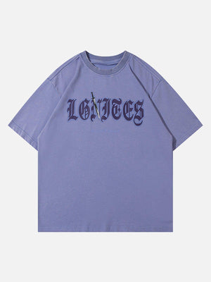 Tntwear® - Skeleton Elements Print Washed Tee - tntwear1