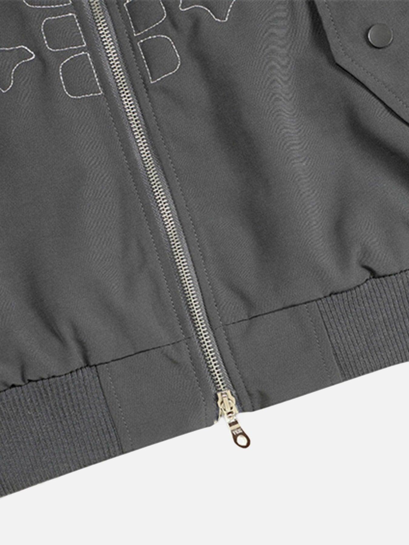 Tntwear® - Skull Embroidered Baseball Jersey - tntwear1