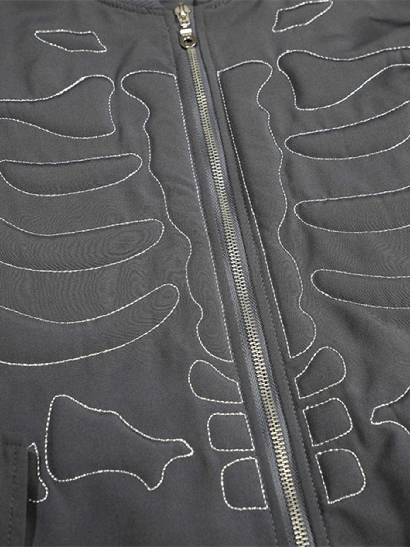 Tntwear® - Skull Embroidered Baseball Jersey - tntwear1