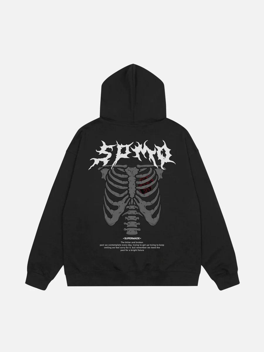 Tntwear® - Skull Print Hoodie - 1455 - tntwear1