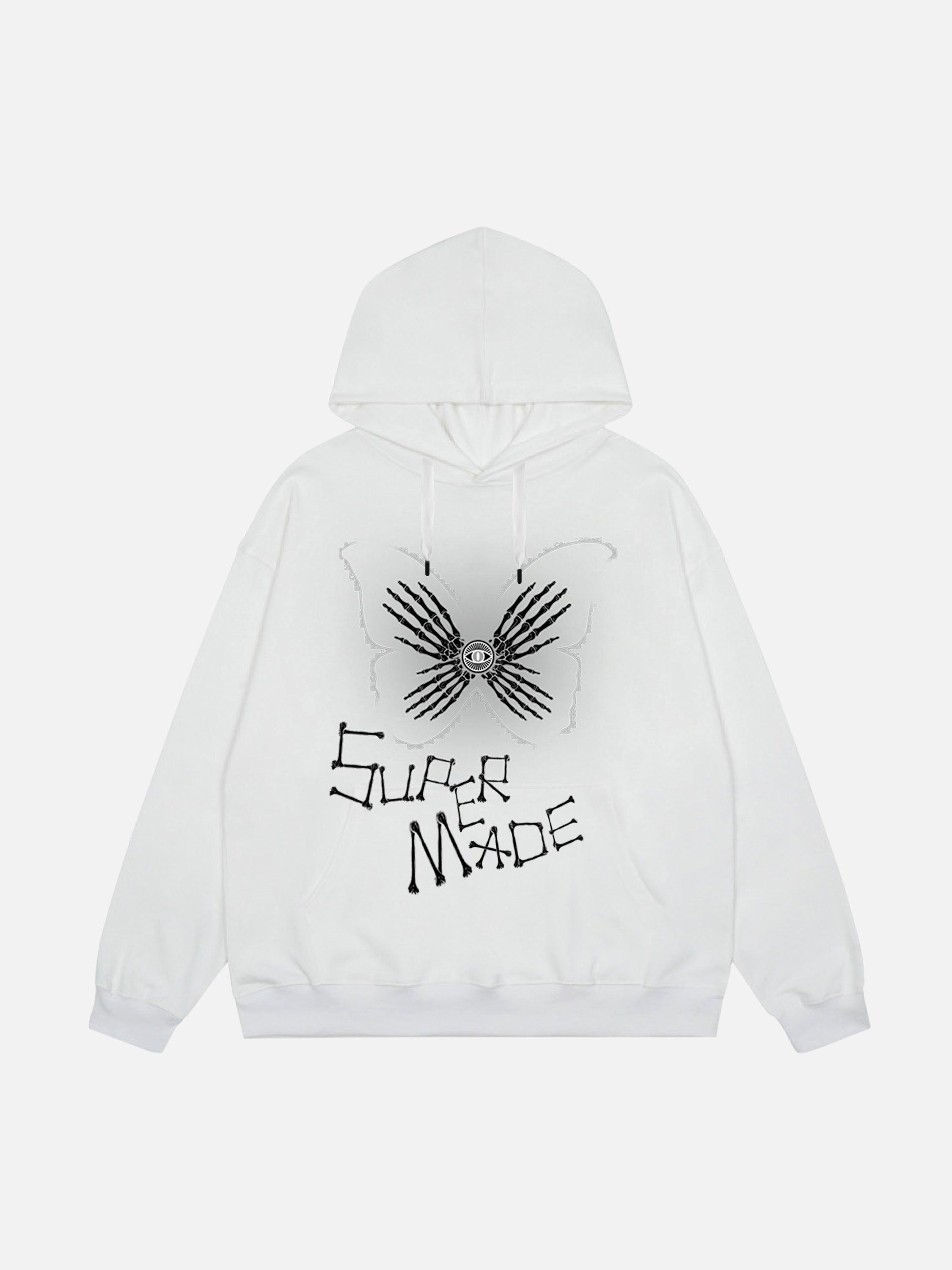Tntwear® - Skull Stitching Letters Creative Design Printed Sweatshirt - tntwear1