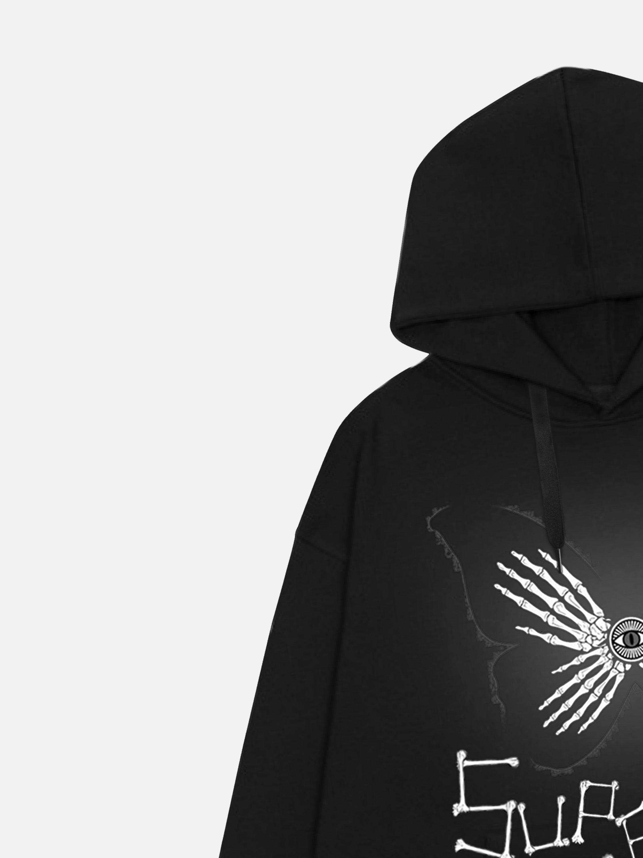 Tntwear® - Skull Stitching Letters Creative Design Printed Sweatshirt - tntwear1