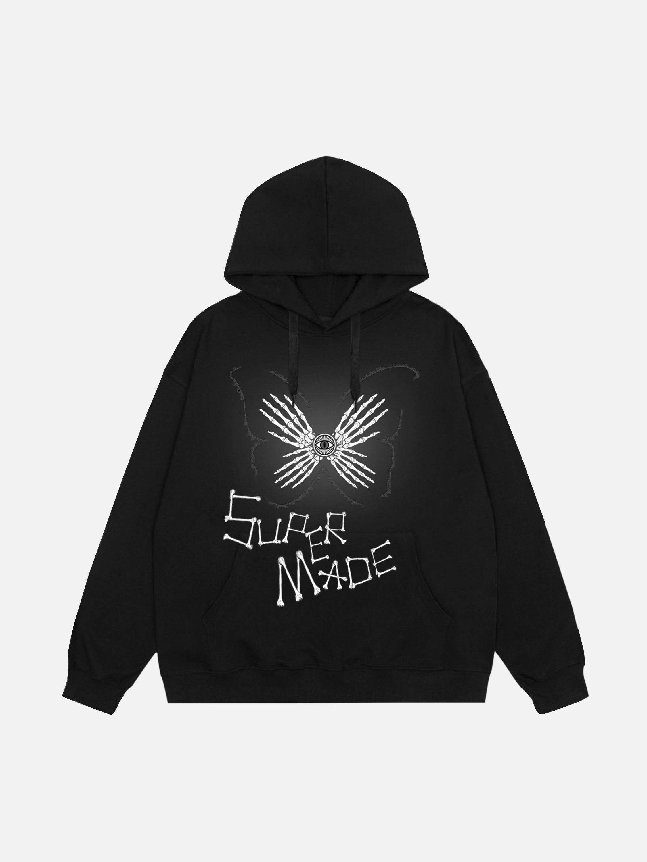 Tntwear® - Skull Stitching Letters Creative Design Printed Sweatshirt - tntwear1
